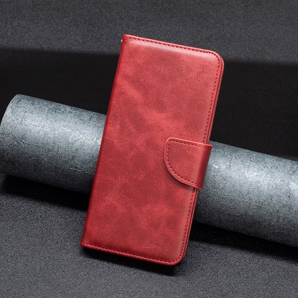 SKALO iPhone 15 Plus Lompakkokotelo PU-nahkaa - Punainen