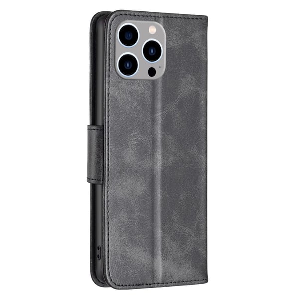 SKALO iPhone 15 Pro Max Lompakkokotelo PU-nahkaa - Musta