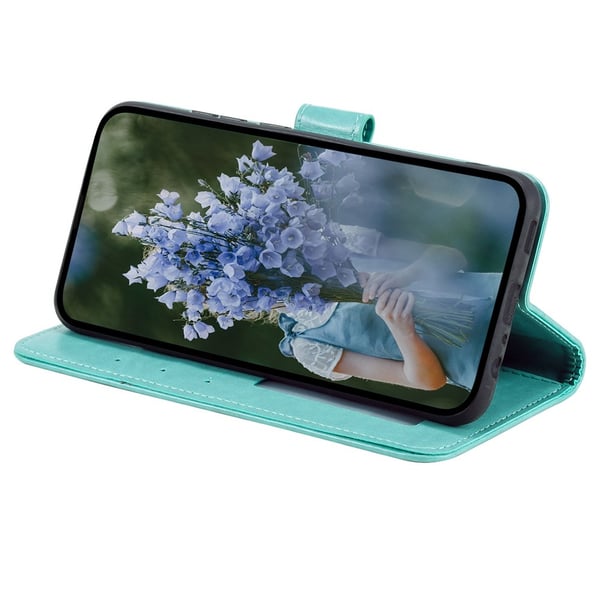 SKALO iPhone 15 Mandala Flip Cover - Turkis