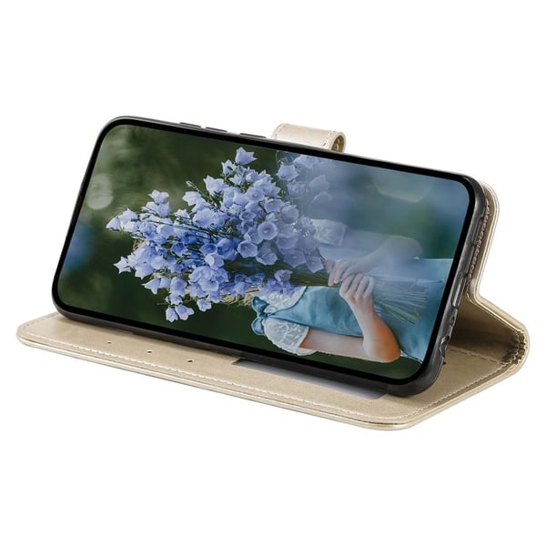 SKALO iPhone 15 Mandala Flip Cover - Guld