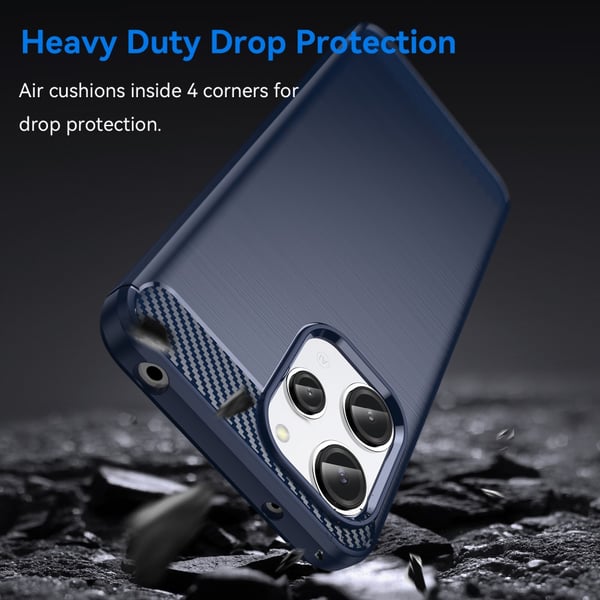SKALO Xiaomi Redmi 12 4G/5G Armor Carbon Stødsikker TPU-cover