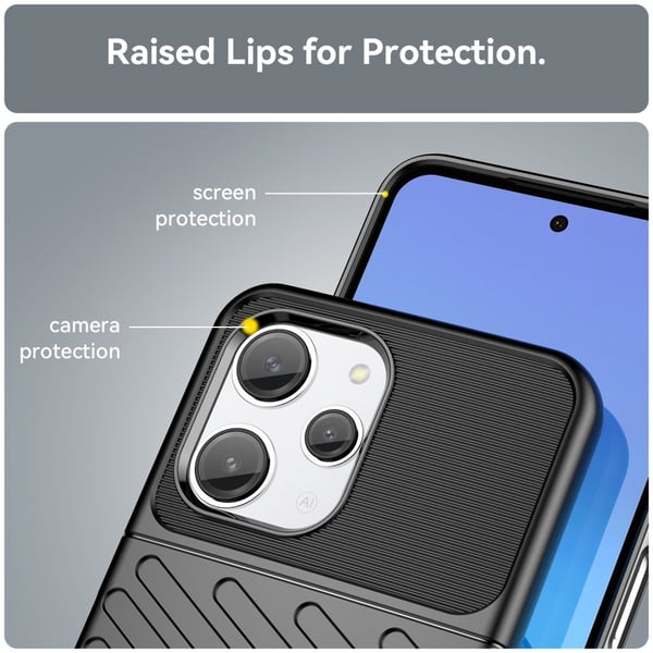 SKALO Xiaomi Redmi 12 4G/5G Armor Thunder Cover - Sort