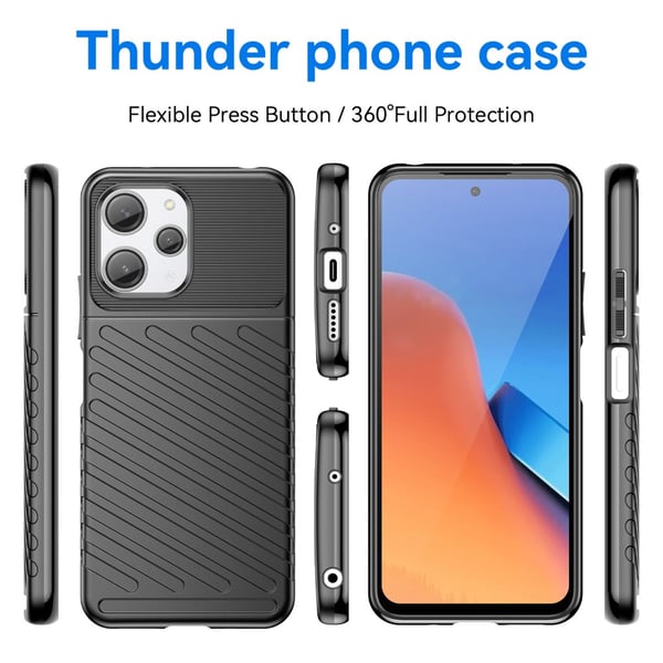 SKALO Xiaomi Redmi 12 4G/5G Armor Thunder Cover - Sort