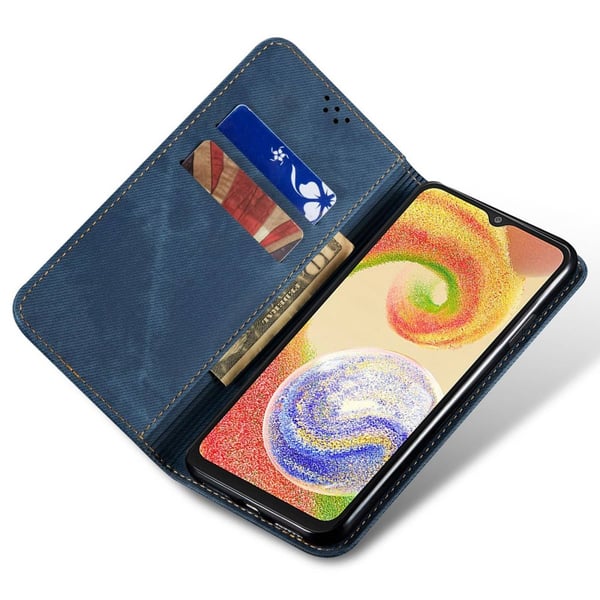 SKALO Samsung A25 5G Jeans Flip Cover - Blå