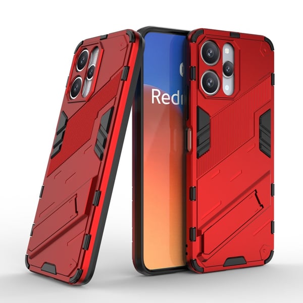 SKALO Xiaomi Redmi 12 4G/5G Hybrid BIBERCAS Cover - Rød