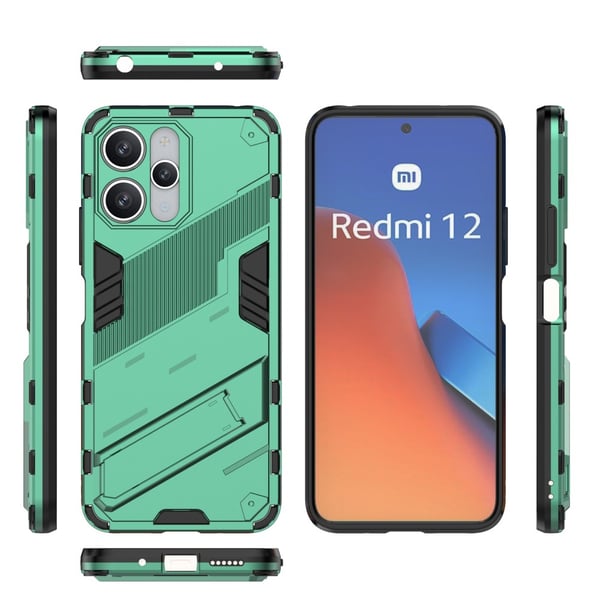 SKALO Xiaomi Redmi 12 4G/5G Hybrid BIBERCAS Cover - Grøn