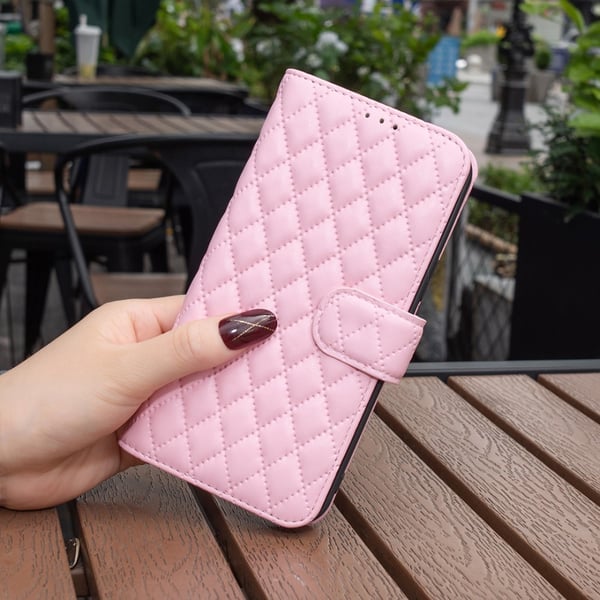 SKALO Samsung A25 5G BINFEN COLOR Tikattu Lompakko - Pinkki