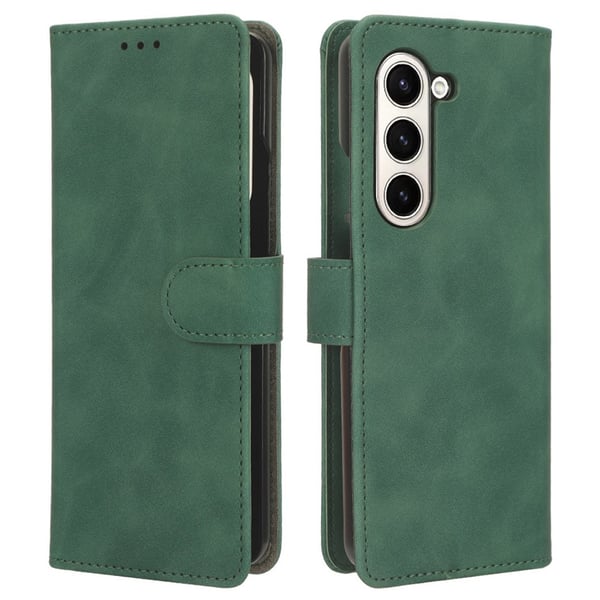 SKALO Samsung Z Fold5 Flip Cover m. pung i PU-læder - Grøn SKALO Samsung Z Fold5 Flip Cover m. pung i PU-læder - Grøn