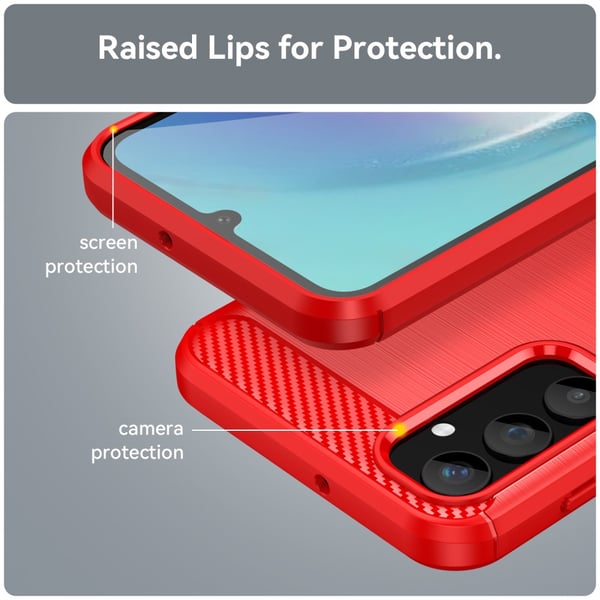 SKALO Samsung A25 5G Armor Carbon Stødsikker TPU-cover