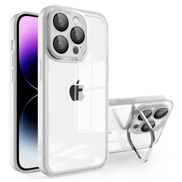 SKALO iPhone 15 Pro Colour Bumper Camera Ring Cover - Hvid