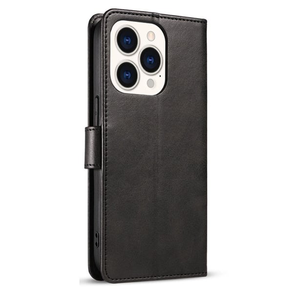 SKALO iPhone 15 Plus Premium Wallet Flip Cover - Sort
