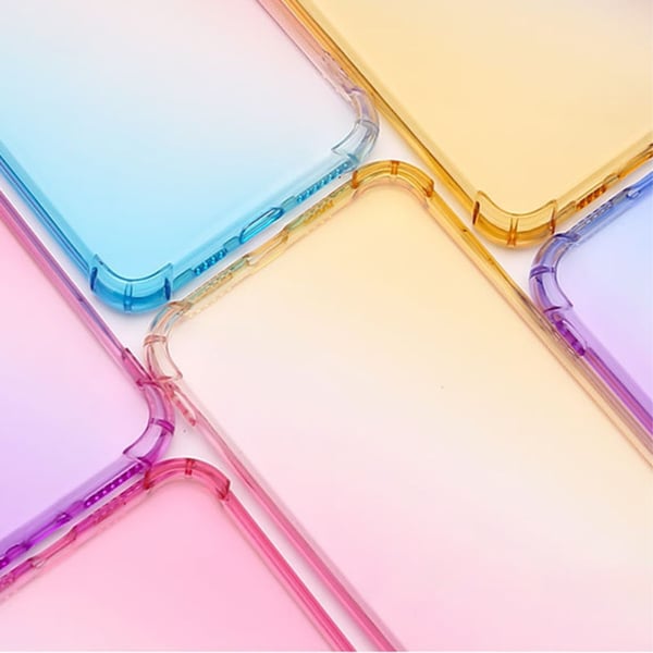 SKALO iPhone 15 Pro Max Gradient Ekstra stærk TPU-cover - Blå/Pink