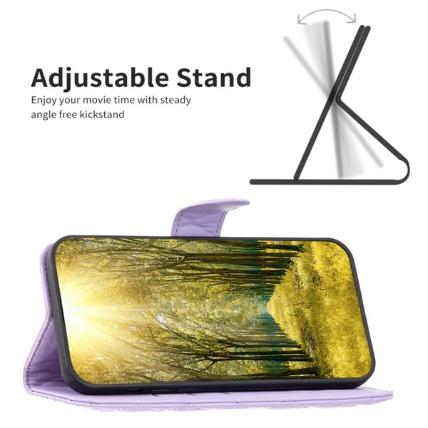 SKALO Samsung A05s 4G BINFEN COLOR Tikattu Lompakko - Violetti