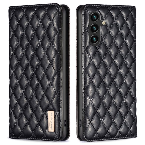 SKALO Samsung A15 4G BINFEN COLOR Big Wallet Quilted Flip Cover - Sort