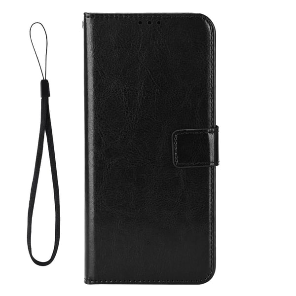 SKALO Motorola Moto G84 5G Flip Cover m. pung i PU-læder - Sort