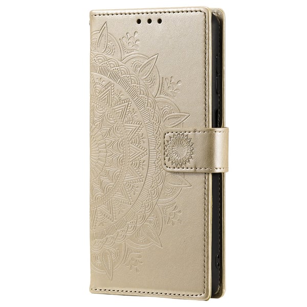 SKALO Samsung A05s 4G Mandala Flip Cover - Guld