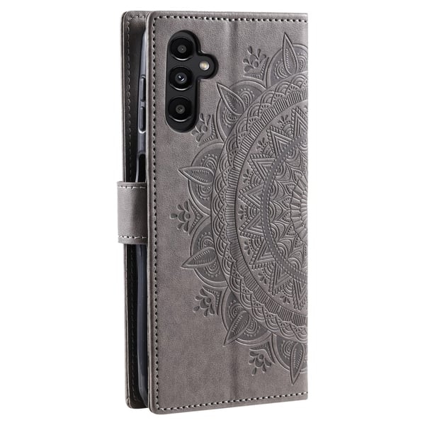 SKALO Samsung A15 4G Mandala lompakkokotelo - Harmaa