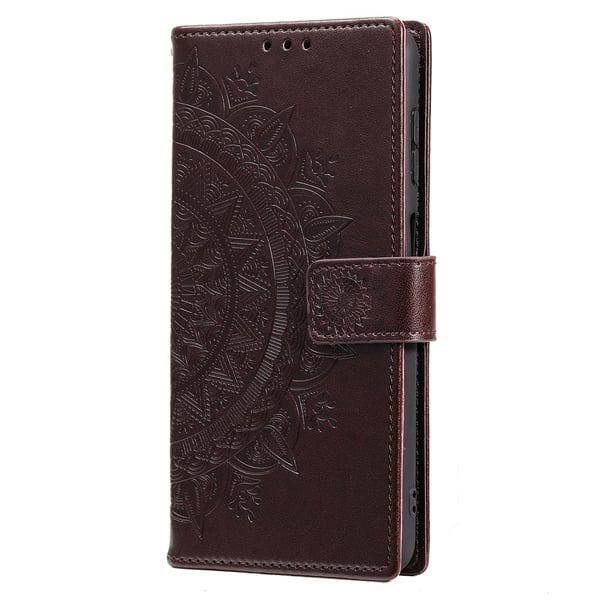 SKALO Samsung A15 4G Mandala Flip Cover - Brun