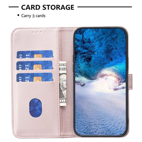 Motorola Moto G84 5G BINFEN COLOR Præget Flip Cover - Rosa guld