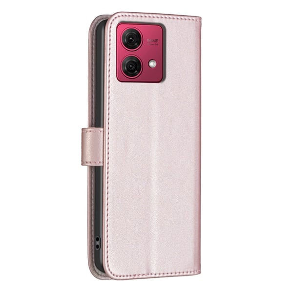 Motorola Moto G84 5G BINFEN COLOR Præget Flip Cover - Rosa guld