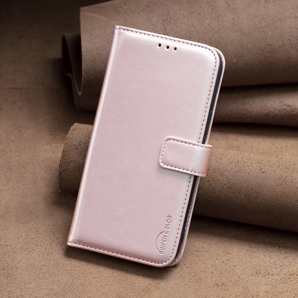 Motorola Moto G84 5G BINFEN COLOR Præget Flip Cover - Rosa guld