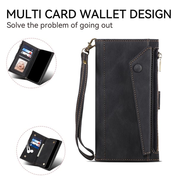 SKALO Motorola Moto G84 5G ESEBLE Big Wallet Pungetui - Sort