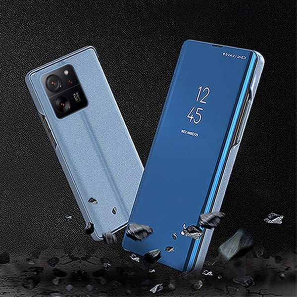 SKALO Xiaomi 13T/13T Pro Clear View Mirror Lompakko - Ruusukulta