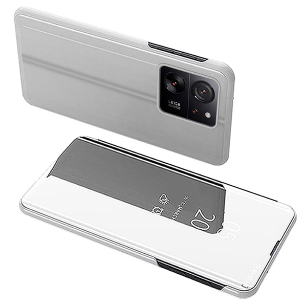 SKALO Xiaomi 13T/13T Pro Clear View Mirror Etui - Sølv