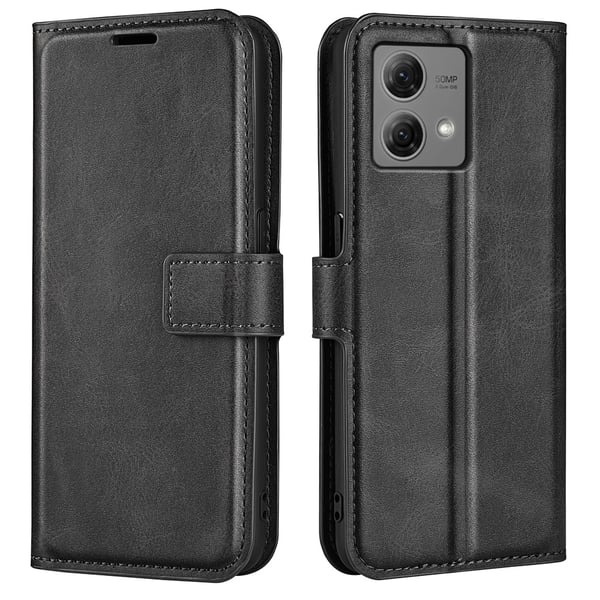 SKALO Motorola Moto G84 5G Premium Wallet Flip Cover - Sort
