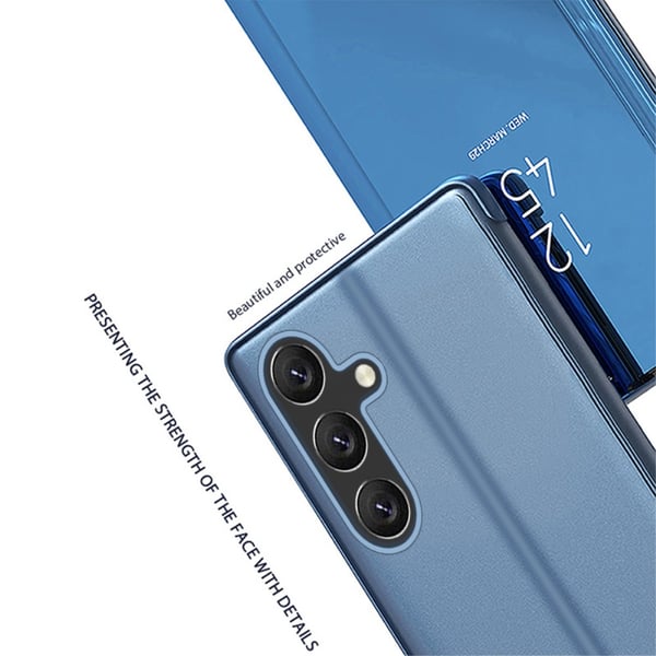 SKALO Samsung A05s 4G Clear View Flip Cover - Blå
