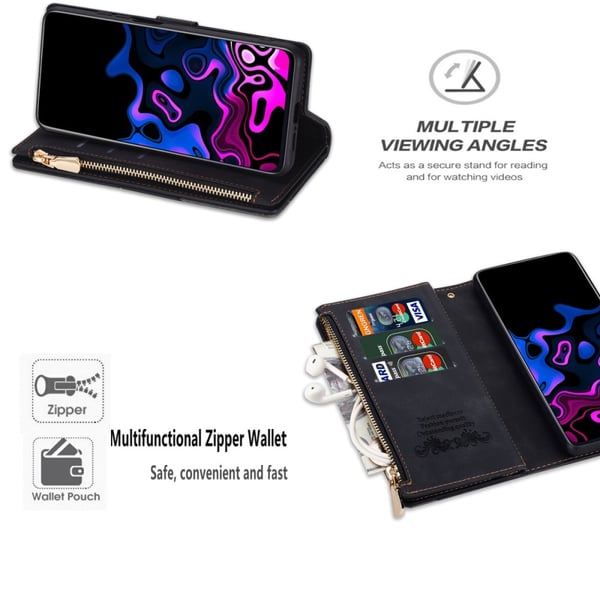 Xiaomi 13T/13T Pro BINFEN COLOR Kohokuvioitu Lompakkokotelo - Musta