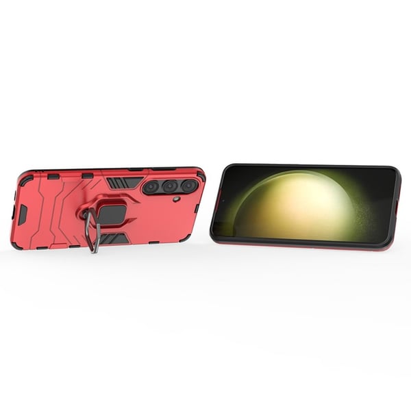 SKALO Samsung S24+ Armor Hybrid metal ring cover - Rød