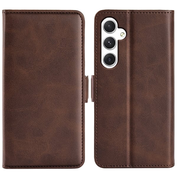 SKALO Samsung S24 Premium Wallet Flip Cover - Brun SKALO Samsung S24 Premium Wallet Flip Cover - Brun