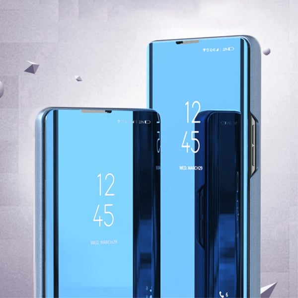 SKALO Samsung S24+ Clear View Flip Cover - Blå
