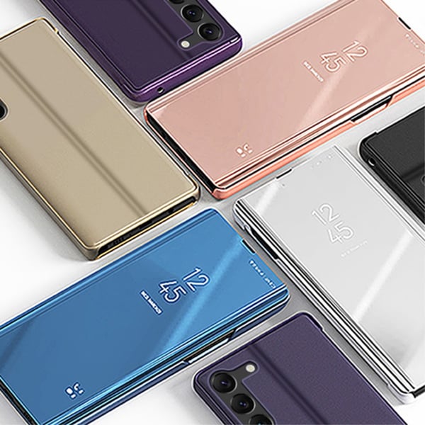 SKALO Samsung S24 Clear View Flip Cover - Sølv