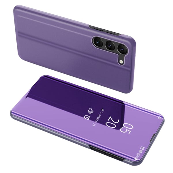 SKALO Samsung S24 Clear View Flip Cover - Lilla