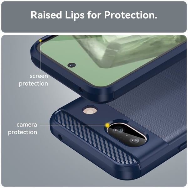 SKALO Google Pixel 8a Armor Carbon Stødsikker TPU-cover