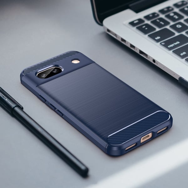 SKALO Google Pixel 8a Armor Carbon Stødsikker TPU-cover