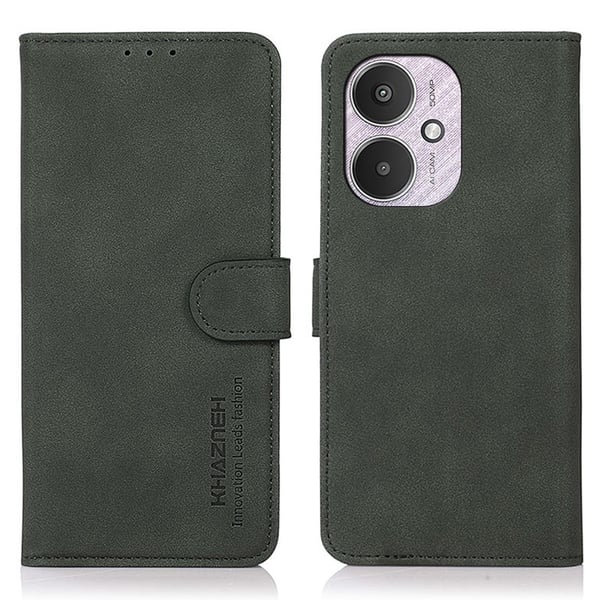 SKALO Xiaomi Redmi 13C 4G KHAZNEH Pungetui i PU-læder - Rød
