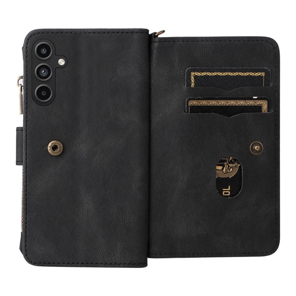 SKALO Samsung A15 4G Big Wallet 17-RUM Pungetui - Sort