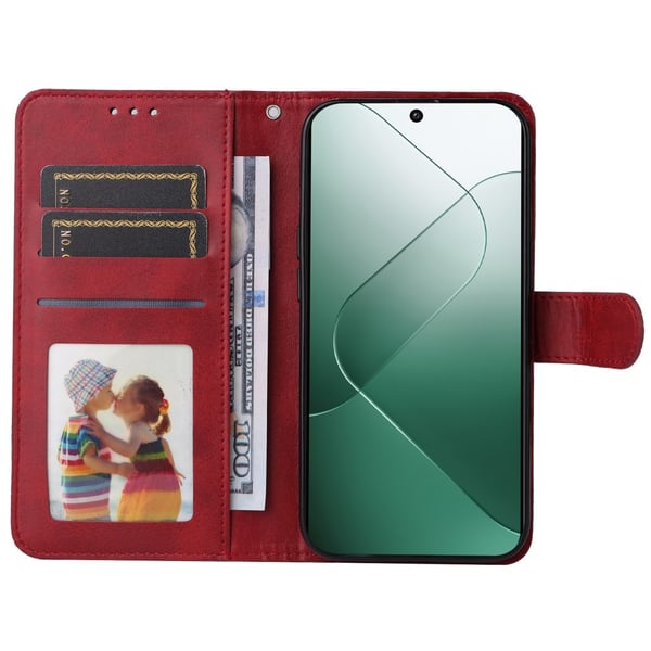SKALO Xiaomi 14 5G PU-læder Pungetui