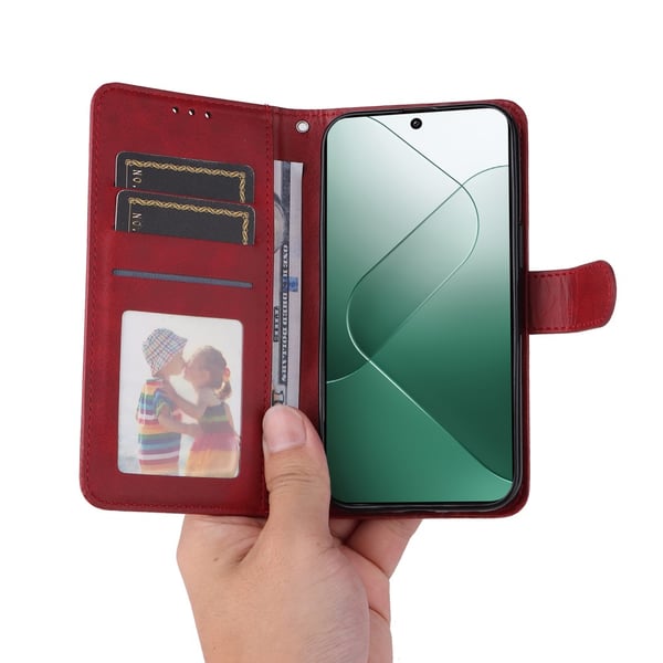 SKALO Xiaomi 14 5G PU-læder Pungetui