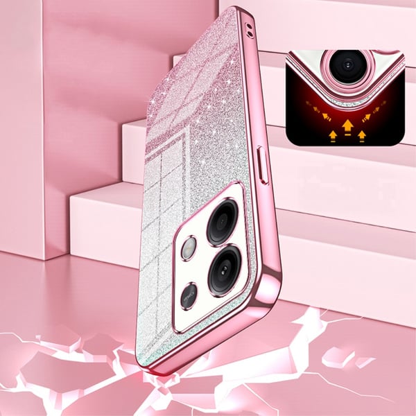 SKALO Xiaomi Redmi Note 13 5G Electroplating Farve Cover - Pink