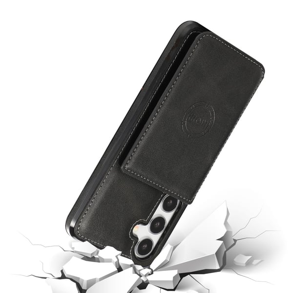 SKALO Samsung S24 PU-læder Cover med Pung - Sort