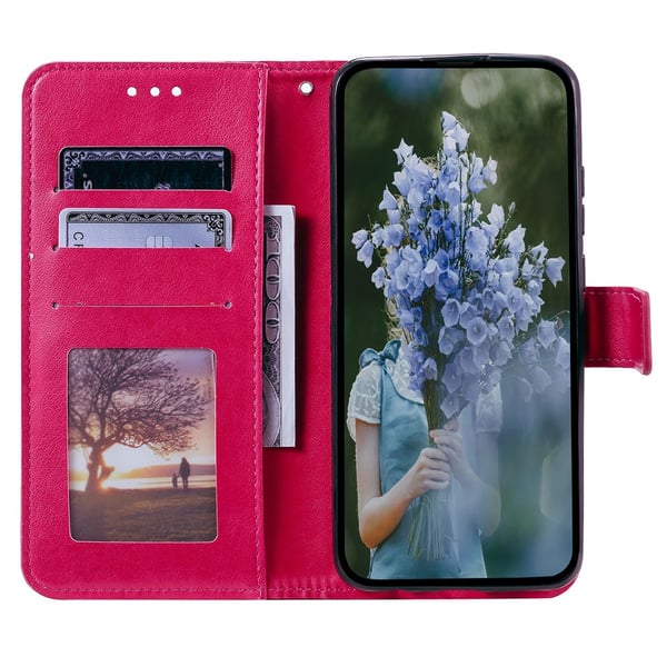 SKALO Xiaomi Redmi 13C 4G Mandala lompakkokotelo - Cerise