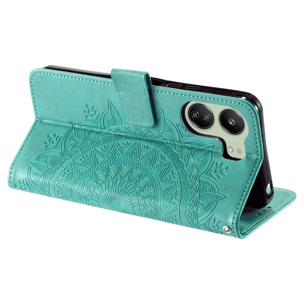 SKALO Xiaomi Redmi 13C 4G Mandala Flip Cover - Turkis