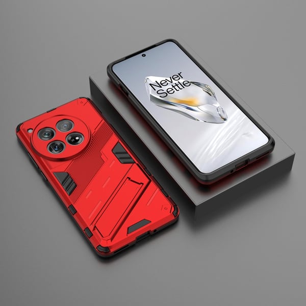 SKALO OnePlus 12 5G Hybrid BIBERCAS Cover - Rød