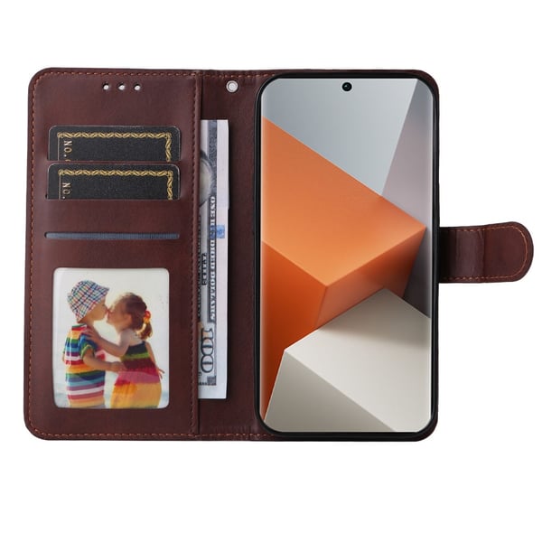 SKALO Xiaomi Redmi Note 13 Pro+ PU-læder Pungetui