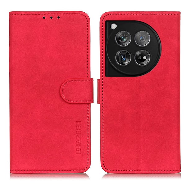 SKALO OnePlus 12 5G KHAZNEH Plånboksfodral i PU-Läder - Röd