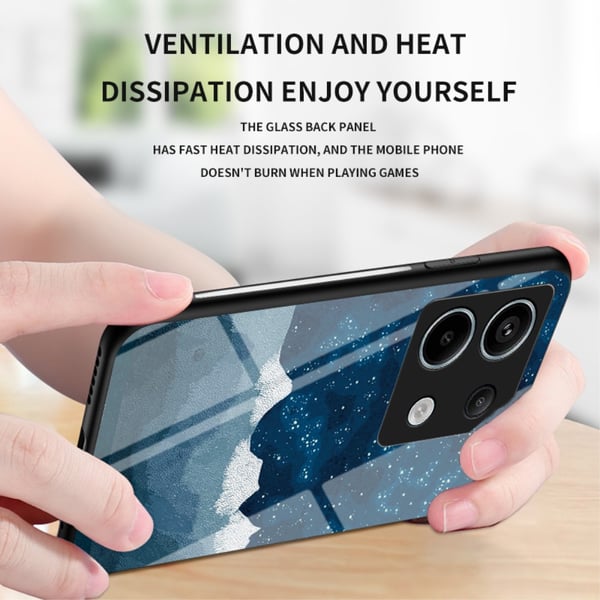 SKALO Xiaomi Redmi Note 13 Pro 5G Sky Hærdet glas TPU Cover - #3